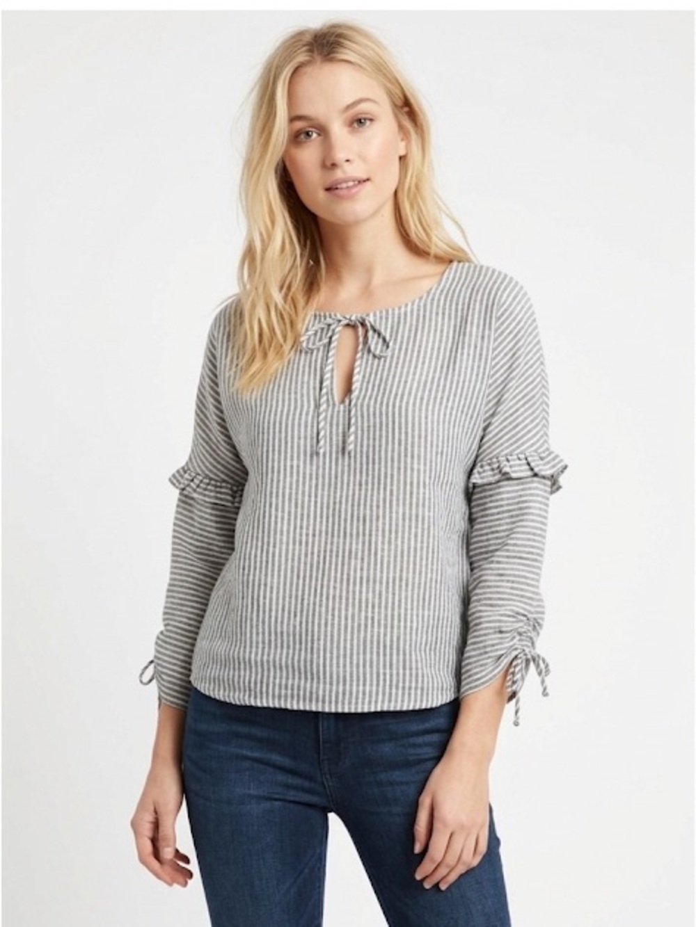Sam & Lavi size small blue striped boho top